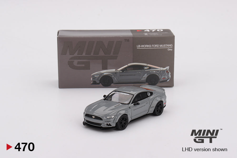 Mô hình xe Mini GT 1:64 Ford Mustang GT LB-Works Grey - MGT00470