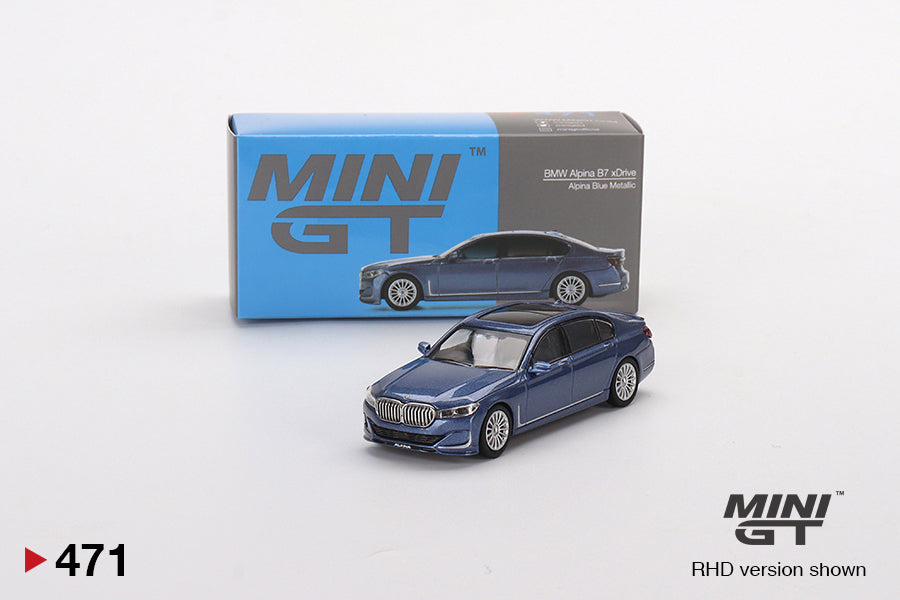 Mô hình xe Mini GT 1:64 BMW Alpina B7 xDrive Alpina Blue Metallic - MGT00471