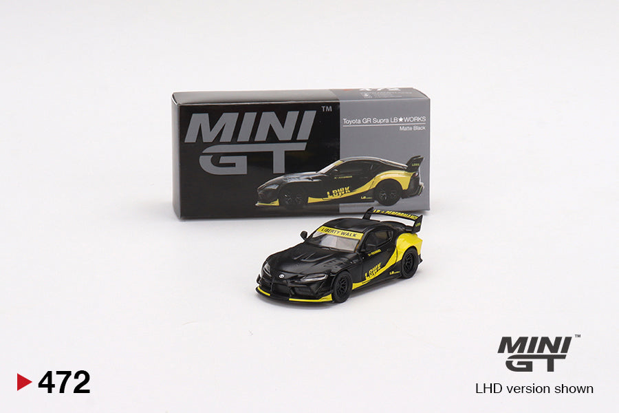 Mô hình xe Mini GT 1:64 Toyota GR Supra LB-Works Matte Black - MGT00472