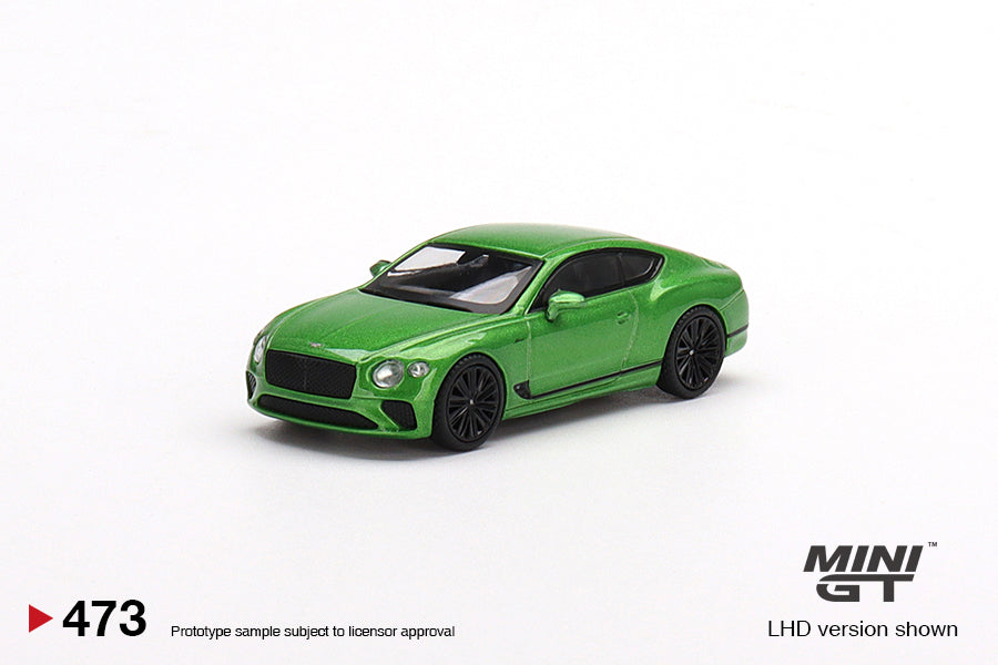 Mô hình xe Mini GT 1:64 Bentley Continental GT Speed 2022 Apple Green - MGT00473