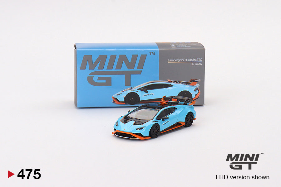 Mô hình xe Mini GT 1:64 Lamborghini Huracán STO Blu Laufey - MGT00475