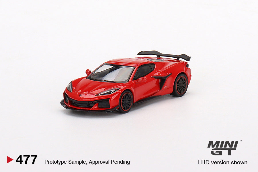 Mô hình xe Mini GT 1:64 Chevrolet Corvette Z06 2023 Torch Red - MGT00477