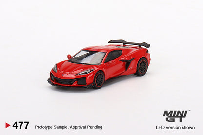 Mô hình xe Mini GT 1:64 Chevrolet Corvette Z06 2023 Torch Red - MGT00477