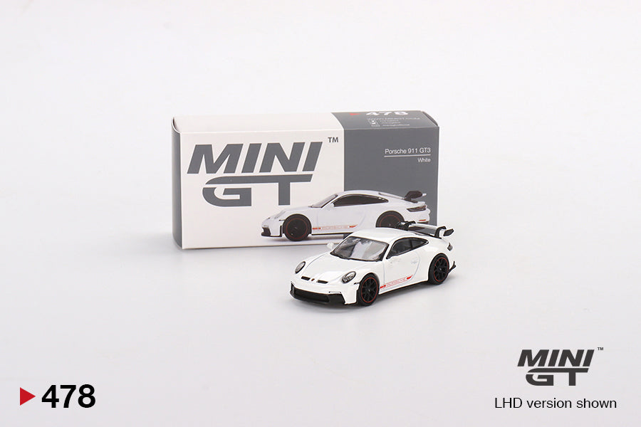 Mô hình xe Mini GT 1:64 Porsche 911 (992) GT3 White - MGT00478