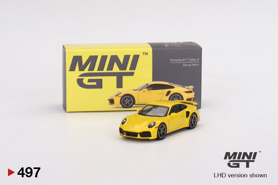 Mô hình xe Mini GT 1:64 Porsche 911 Turbo S Racing Yellow - MGT00497