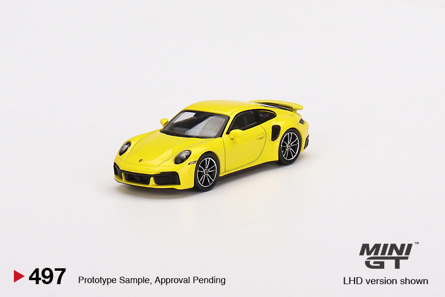 Mô hình xe Mini GT 1:64 Porsche 911 Turbo S Racing Yellow - MGT00497