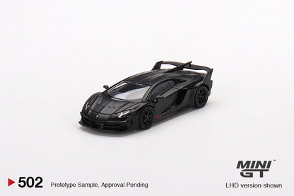 Mô hình xe Mini GT 1:64 Lamborghini LB-Silhouette WORKS Aventador GT EVO Matte Black - MGT00502