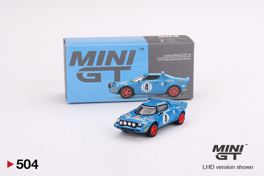 Mô hình xe Mini GT 1:64 Lancia Stratos HF 1979 Rally Monte Carlo Winner #4 - MGT00504