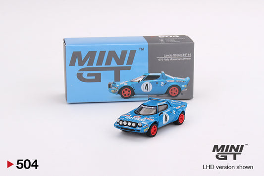 Mô hình xe Mini GT 1:64 Lancia Stratos HF 1979 Rally Monte Carlo Winner #4 - MGT00504