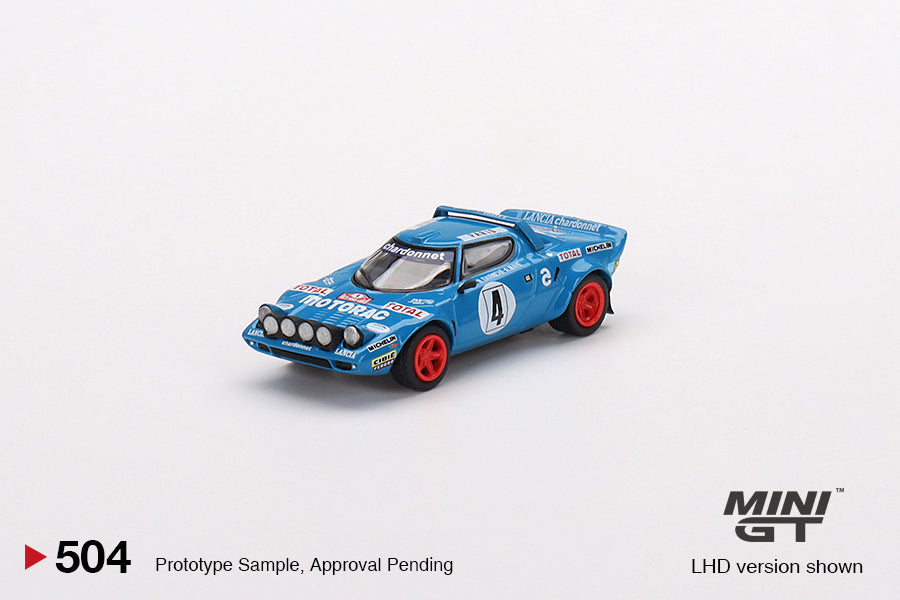 Mô hình xe Mini GT 1:64 Lancia Stratos HF 1979 Rally Monte Carlo Winner #4 - MGT00504