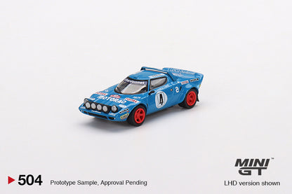 Mô hình xe Mini GT 1:64 Lancia Stratos HF 1979 Rally Monte Carlo Winner #4 - MGT00504