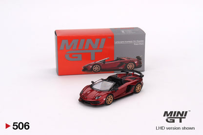 Mô hình xe Mini GT 1:64 Lamborghini Aventador SVJ Roadster Rosso Efesto - MGT00506
