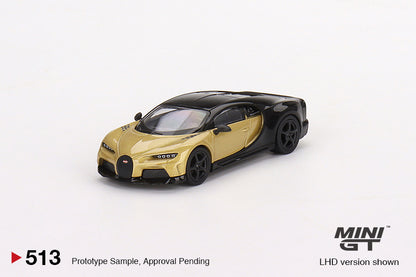 Mô hình xe Mini GT 1:64 Bugatti Chiron Super Sport Gold - MGT00513