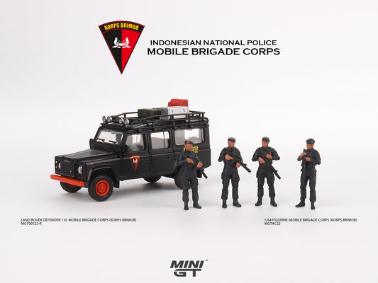 Mô hình xe Mini GT 1:64 Land Rover Defender 110 Mobile Brigade Corps (KORPS BRIMOB) - MGT00522