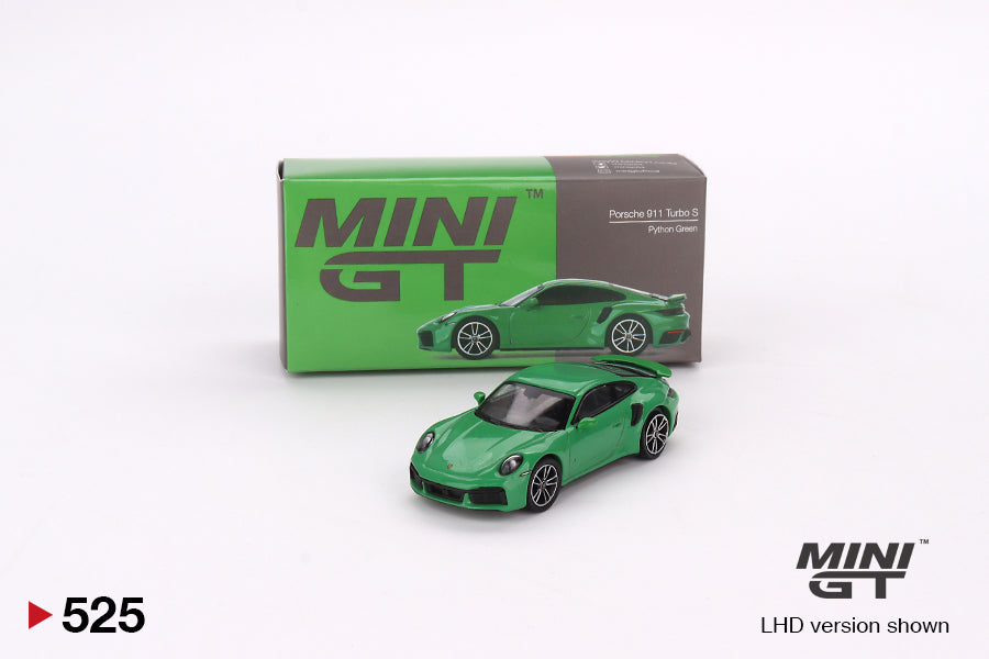 Mô hình xe Mini GT 1:64 Porsche 911 Turbo S Python Green - MGT00525