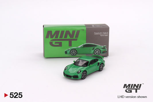Mô hình xe Mini GT 1:64 Porsche 911 Turbo S Python Green - MGT00525