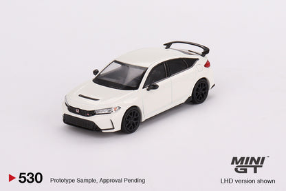 Mô hình xe Mini GT 1:64 Honda Civic Type R Championship White 2023 - MGT00530