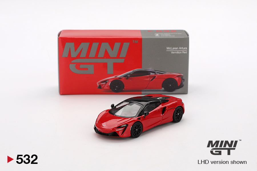 Mô hình xe Mini GT 1:64 McLaren Artura Vermillion Red LHD - MGT00532