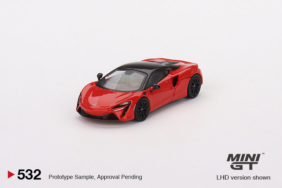 Mô hình xe Mini GT 1:64 McLaren Artura Vermillion Red LHD - MGT00532