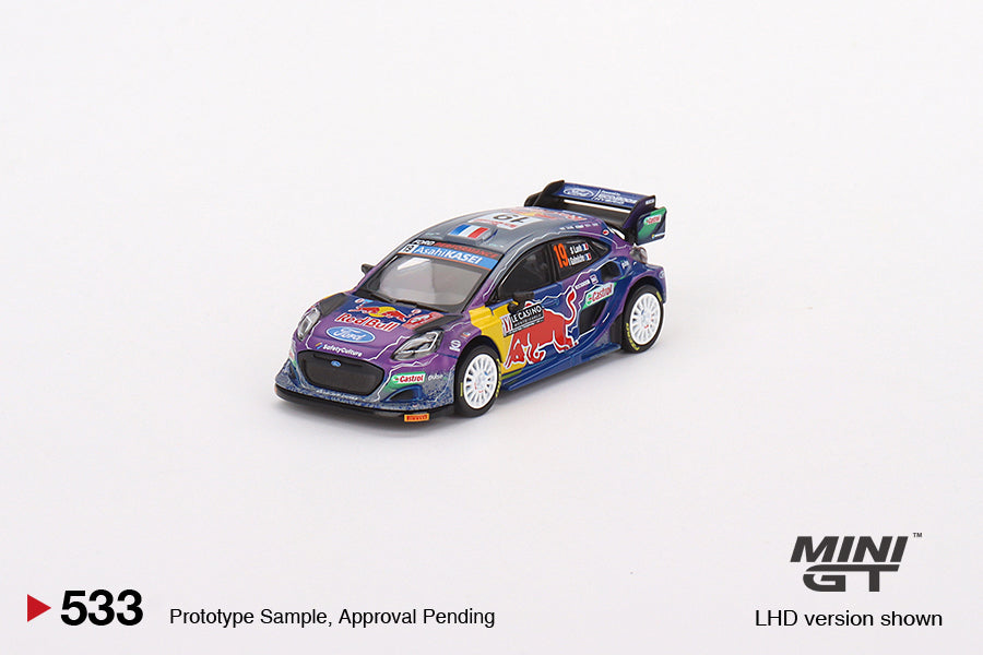 Mô hình xe Mini GT 1:64 Ford Puma Rally1 #19 M-Sport Ford WRT 2022 Rally MonteCarlo Winner LHD - MGT00533