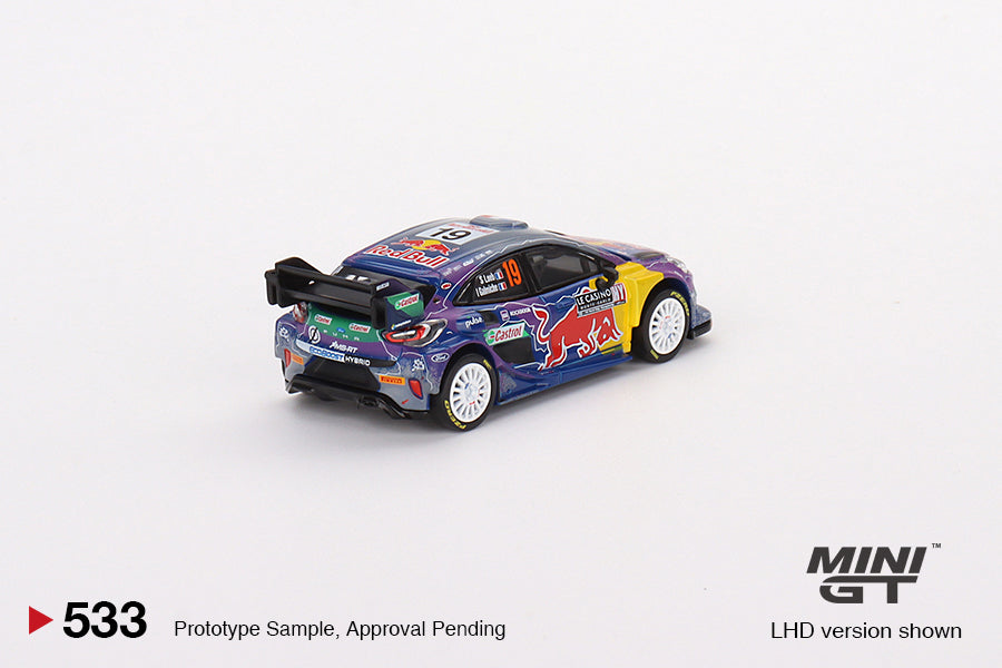 Mô hình xe Mini GT 1:64 Ford Puma Rally1 #19 M-Sport Ford WRT 2022 Rally MonteCarlo Winner LHD - MGT00533