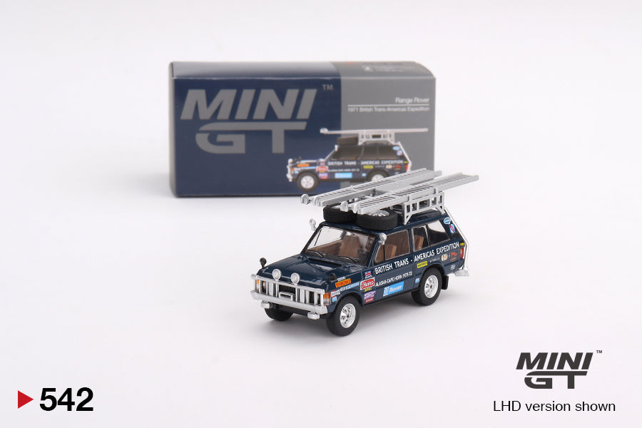 Mô hình xe Mini GT 1:64 Range Rover 1971 British Trans-Americas Expedition (VXC-868K) - MGT00542