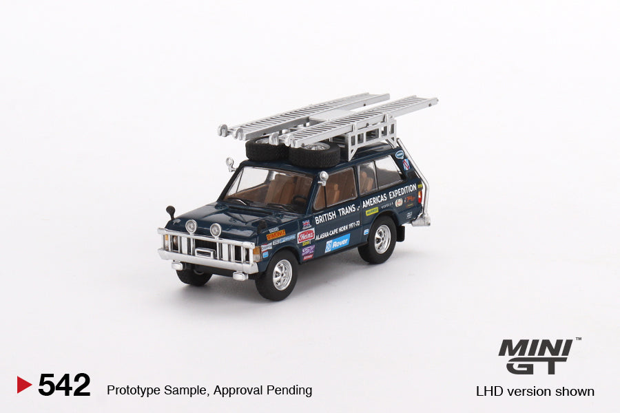 Mô hình xe Mini GT 1:64 Range Rover 1971 British Trans-Americas Expedition (VXC-868K) - MGT00542