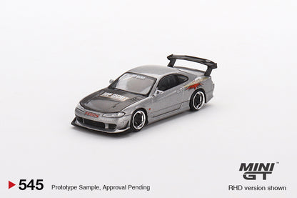 Mô hình xe Mini GT 1:64 Nissan Silvia Top Secret (S15) Silver - MGT00545