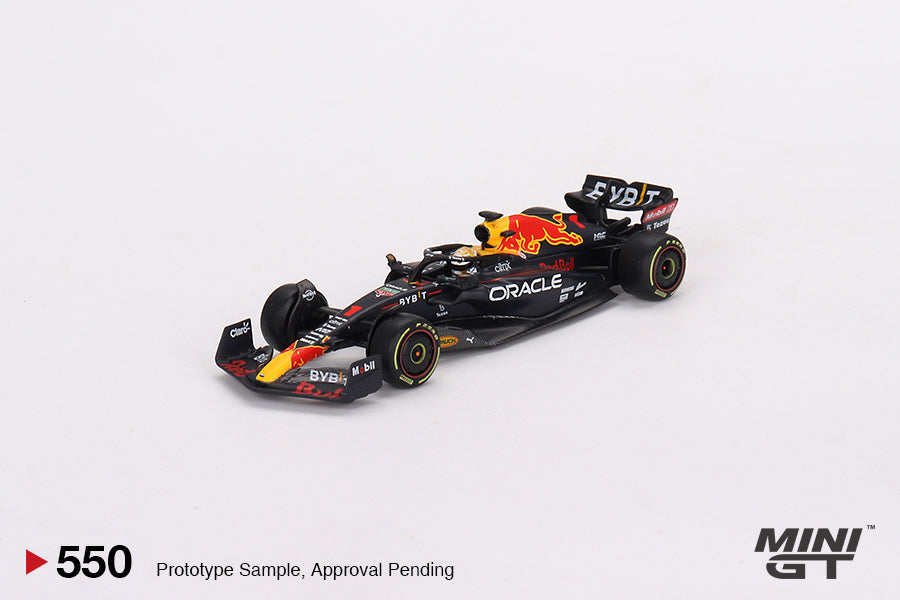 Mô hình xe Mini GT 1:64 Oracle Red Bull Racing RB18 #1 Max Verstappen 2022 Monaco Grand Prix 3rd Place - MGT00550