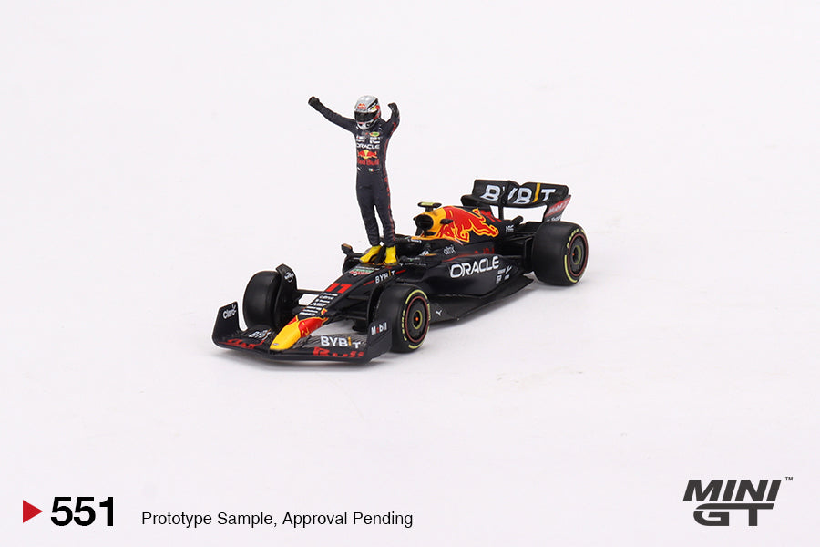 Mô hình xe Mini GT 1:64 Oracle Red Bull Racing RB18 #11 Sergio Pérez 2022 Monaco Prix Winner - MGT00551