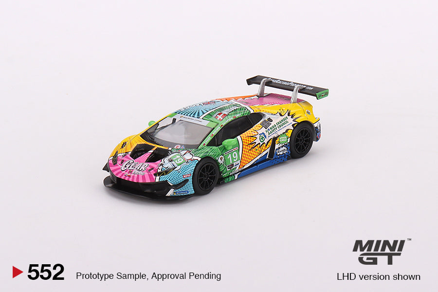 Mô hình xe Mini GT 1:64 Lamborghini Huracán GT3 EVO #19 GEAR Racing 2020 IMSA Daytona 24 Hrs - MGT00552