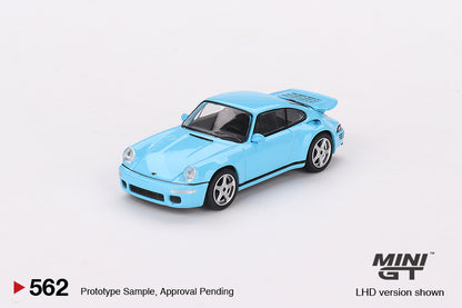 Mô hình xe Mini GT 1:64 RUF CTR Anniversary Bayrisch Himmelblau - MGT00562