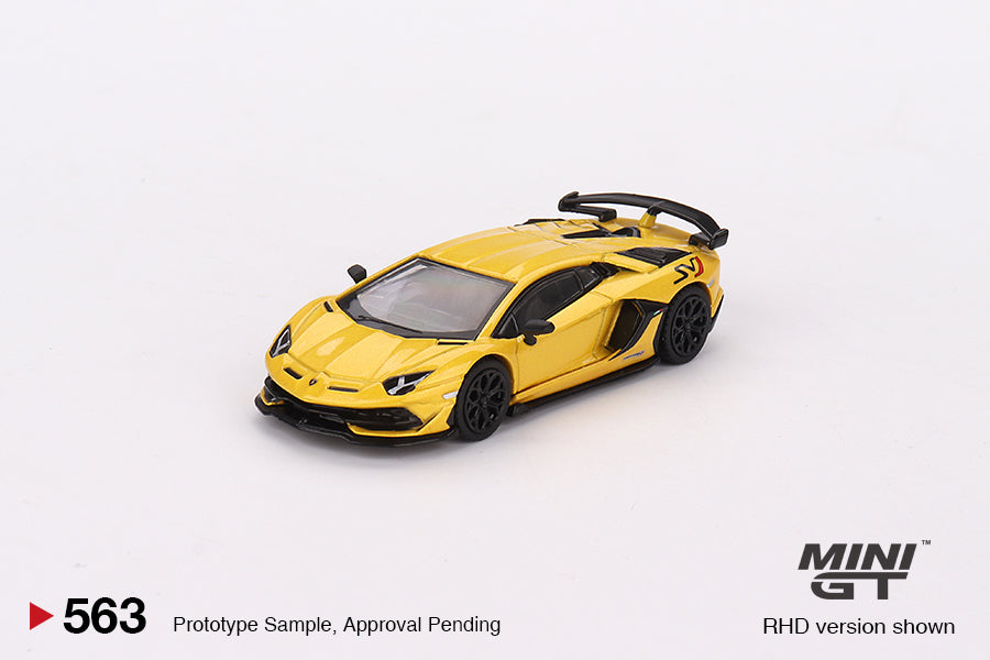 Mô hình xe Mini GT 1:64 Lamborghini Aventador SVJ Giallo Orion - MGT00563