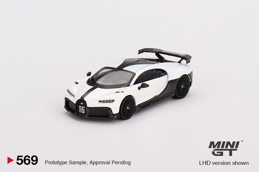 Mô hình xe Mini GT 1:64 Bugatti Chiron Pur Sport White - MGT00569