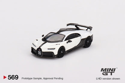 Mô hình xe Mini GT 1:64 Bugatti Chiron Pur Sport White - MGT00569