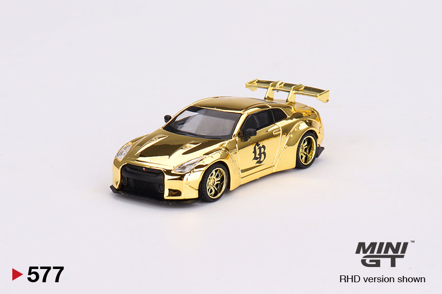 Mô hình xe Mini GT 1:64 LB★WORKS Nissan GT-R R35 Type 1, Rear Wing ver 1 , RHD Gold Series - MGT00577