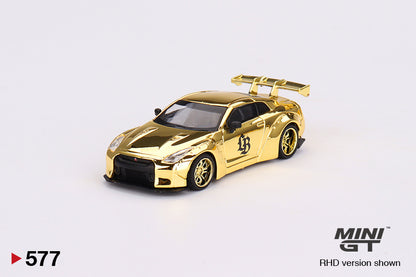 Mô hình xe Mini GT 1:64 LB★WORKS Nissan GT-R R35 Type 1, Rear Wing ver 1 , RHD Gold Series - MGT00577