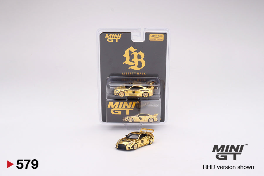 Mô hình xe Mini GT 1:64 LB-Silhouette WORKS GT NISSAN 35GT-RR Ver.1 RHD Gold Series - MGT00579