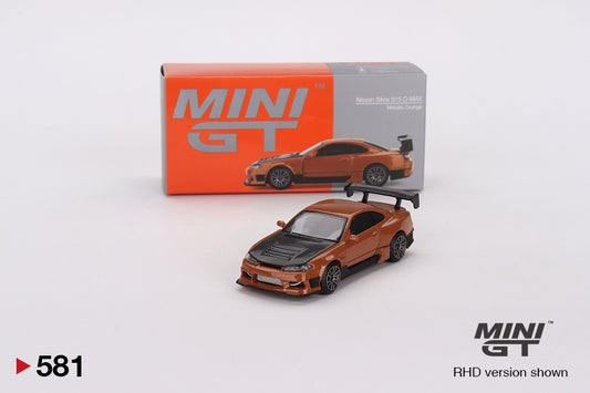Mô hình xe Mini GT 1:64 Nissan Silvia S15 D-MAX Metallic Orange - MGT00581