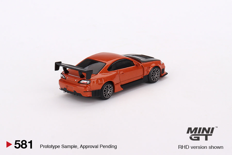 Mô hình xe Mini GT 1:64 Nissan Silvia S15 D-MAX Metallic Orange - MGT00581