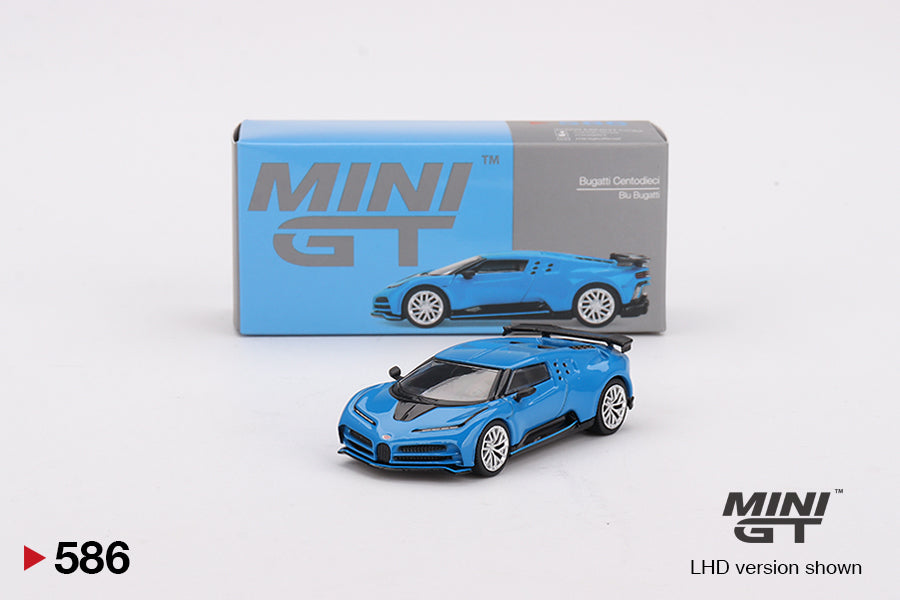 Mô hình xe Mini GT 1:64 Bugatti Centodieci Blu Bugatti - MGT00586
