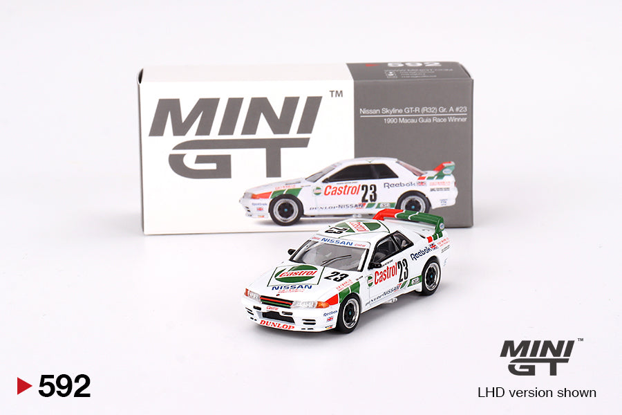 Mô hình xe Mini GT 1:64 Nissan Skyline GT-R (R32) Gr. A #23 1990 Macau Guia Race Winner - MGT00592