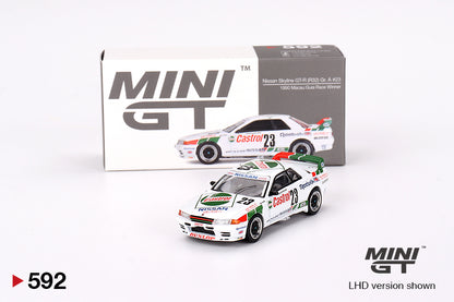 Mô hình xe Mini GT 1:64 Nissan Skyline GT-R (R32) Gr. A #23 1990 Macau Guia Race Winner - MGT00592