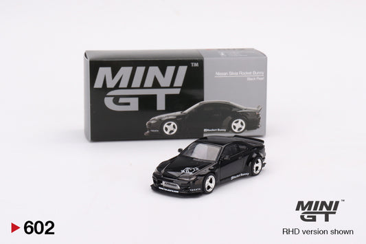 Mô hình xe Mini GT 1:64 Nissan Silvia (S15) Rocket Bunny Black Pearl - MGT00602
