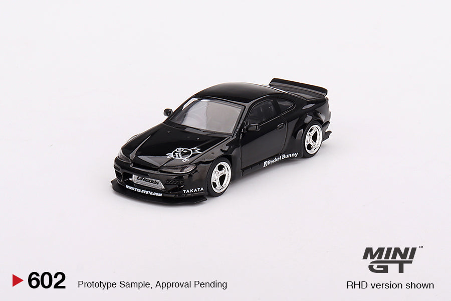 Mô hình xe Mini GT 1:64 Nissan Silvia (S15) Rocket Bunny Black Pearl - MGT00602