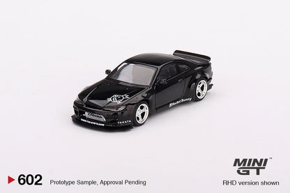 Mô hình xe Mini GT 1:64 Nissan Silvia (S15) Rocket Bunny Black Pearl - MGT00602