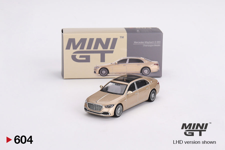 Mô hình xe Mini GT 1:64 Mercedes-Maybach S680 Champagne Metallic - MGT00604