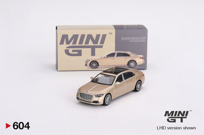 Mô hình xe Mini GT 1:64 Mercedes-Maybach S680 Champagne Metallic - MGT00604