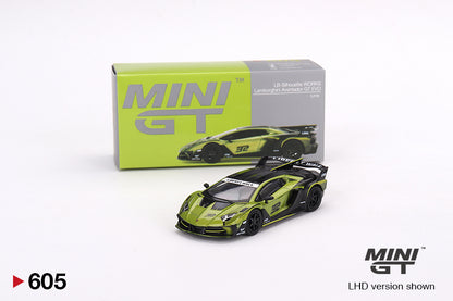 Mô hình xe Mini GT 1:64 Lamborghini LB-Silhouette WORKS Aventador GT EVO Lime - MGT00605