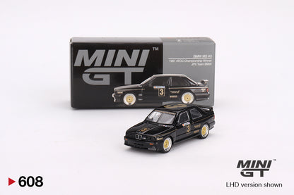 Mô hình xe Mini GT 1:64 BMW M3 #3 JPS Team BMW 1987 ATCC Championship Winner - MGT00608